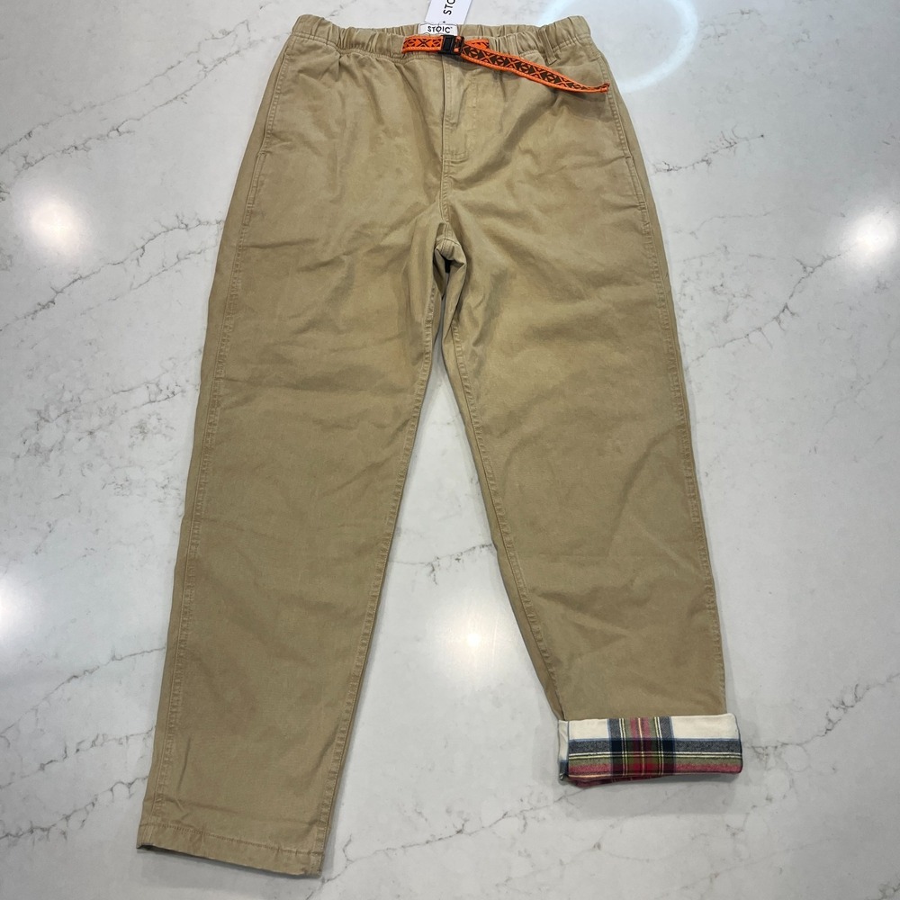 Stoic NEW Lined Venture Pant Womens M Tan Stretch Travel Hiking Outdoor Gorpcore